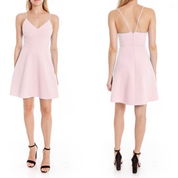 Likely Austin Pink Fit & Flare Mini Dress Size 6 - Picture 1 of 5